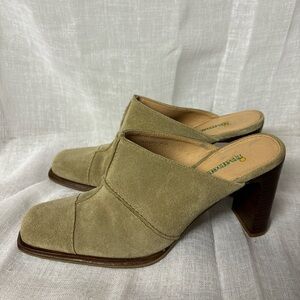 Ipanema SZ 8.5 Tan leather patchwork slip on mules square toe